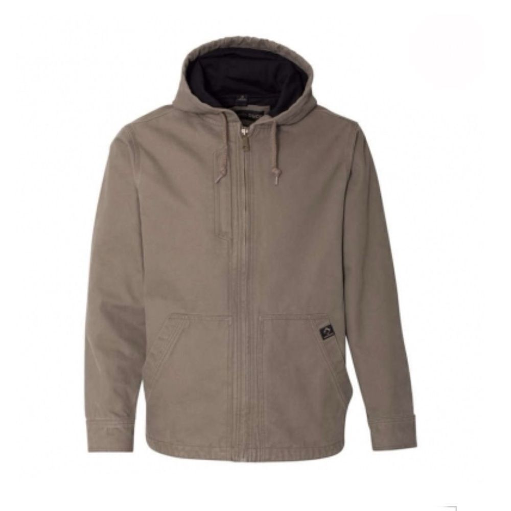 DRI DUCK Grey Laredo Heavy Canvas Hooded Work Jacket-3XL